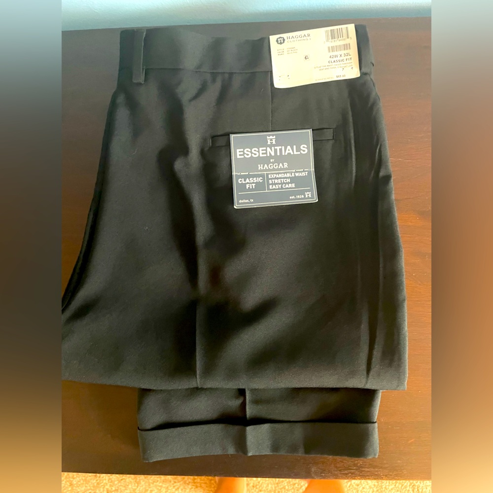 COPY - Brand new black Haggar adjustable waist big and tall 42x32 stretch easy …